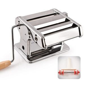Hommer 9 Adjustable Cutting Size Heavy Duty Stainless Steel Pasta Maker - Image 3
