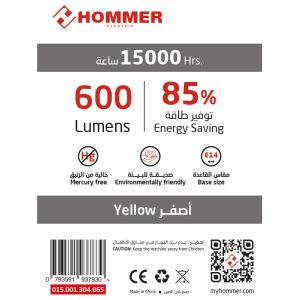 Hommer, Chandelier Bulb, LED, 6.5 Watt, Yellow, 015.001.304.065 - Image 3