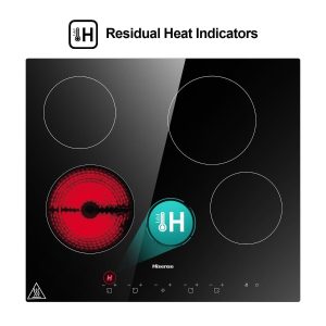 Hisense, Built-in Electric Ceramic Glass Hob, 4 Burners, 60cm, Black, HHU60CEEC - Image 5