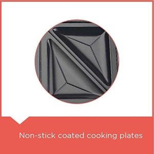 Black & Decker 2-Slice Non-Stick Sandwich Maker, 750W, Silver - TS2080-B5 - Image 4