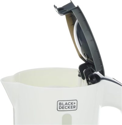 Black & Decker Plastic Electric Kettle, 650 Watt, 0.5 Liter, White - TR250JA-B5 - Image 4