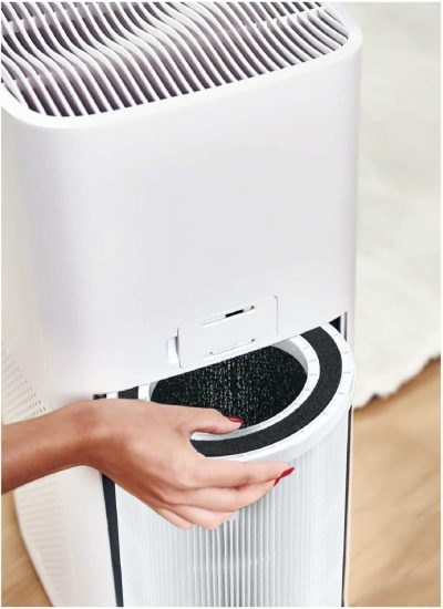 Black & Decker Air Purifier with Light Sensor, 55W, 60 sq m, White - AP3560-B5 - Image 5