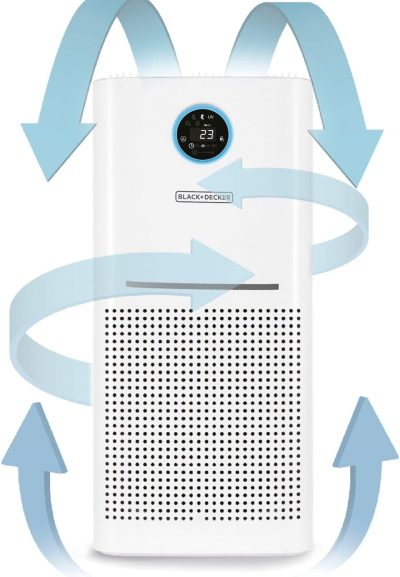 Black & Decker Air Purifier with Light Sensor, 55W, 60 sq m, White - AP3560-B5 - Image 6
