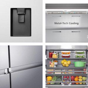 Hisense Inverter Refrigerator, French Cross Door, 749 Liters, Silver - RQ749N4ASU - Image 3