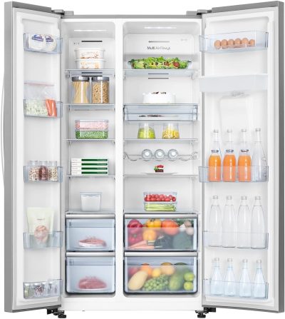 Hisense Side-by-Side Inverter Refrigerator, 741 Liters, Silver - RS741N4WSU - Image 5