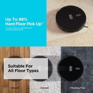 Black & Decker Robotic Vacuum and Mop, 2600 mAh, 2000 Pa, White - BRVA425B10-B5 - Image 6