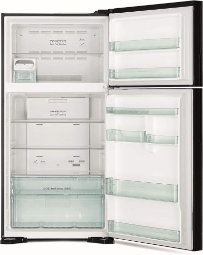 ⁦Hitachi No Frost Refrigerator, Glass Door, 750 Liters, Silver - 7489DF-BSLET⁩ - الصورة ⁦6⁩