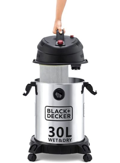 Black & Decker 1610W Cylinder Vacuum Cleaner, 30L, Silver - WV1450-B5 - Image 4