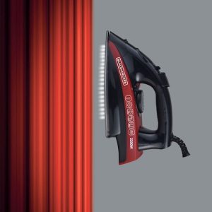 Black & Decker Ceramic Steam Iron, 2200W, 380ml, Red - X2200-B5 - Image 3