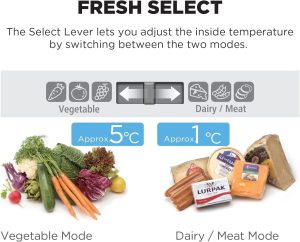 ⁦Hitachi No Frost Refrigerator, Glass Door, 750 Liters, Silver - 7489DF-BSLET⁩ - الصورة ⁦5⁩