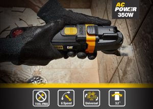 مقطعة متعددة الاستخدامات كاتربيلر، 350 واط، مع ملحقات، أسود - DX49.1 - Image 3