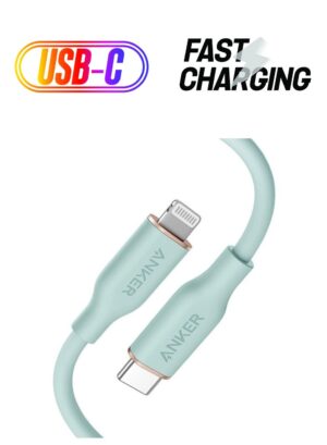 ⁦كابل USB-C إلى لايتنينج 6 قدم، من أنكر، أخضر A8663H61⁩ - الصورة ⁦3⁩