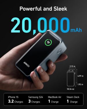 باور بانك برايم 20000 مللي أمبير 200 وات، من أنكر، أسود A1336011 - Image 4