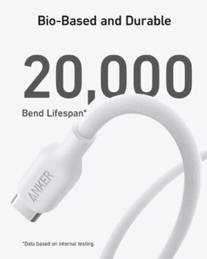 كابل USB-C إلى لايتنينج 3 قدم، من أنكر، أبيض A80B1H21 - Image 4