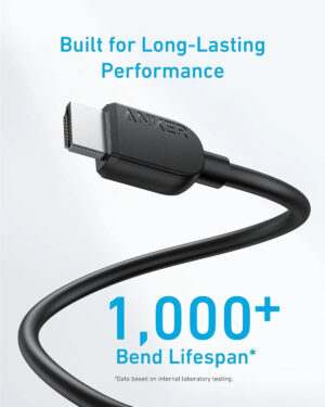 كابل HDMI 6 قدم 8K، من أنكر، أسود A8742H11 - الصورة 4