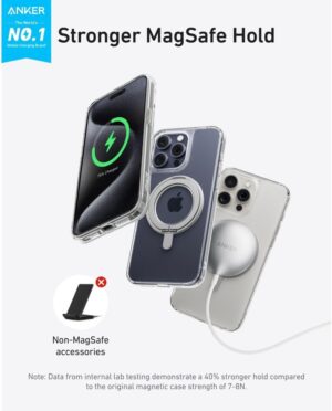 جراب ظهر مغناطيسي لايفون 16 برو، من انكر، شفاف - A90H1H0A - Image 4