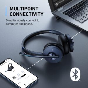 سبيكر رأس باوركونف H700 مع ميكروفون، من أنكر، أزرق A3510032 - Image 4