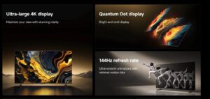 تلفزيون ماكس 85 بوصة QLED 4K UHD 2025، من شاومي، أسود 6941948704169 - Image 4