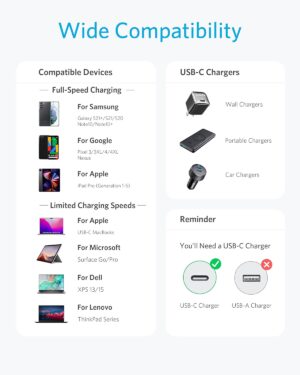 كابل USB-C إلى لايتنينج 3 قدم، من أنكر، أسود A80B1H11 - Image 13